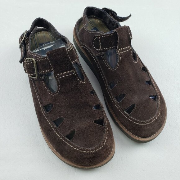 Vintage Leather Craft Chunky Fisherman Sandal Womens 10 Brown Platform Y2K 90s - Picture 16 of 16